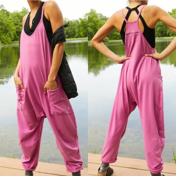 Free People Movement Hot Shot Onesie Jumpsuit Pink - Picture 3 of 16